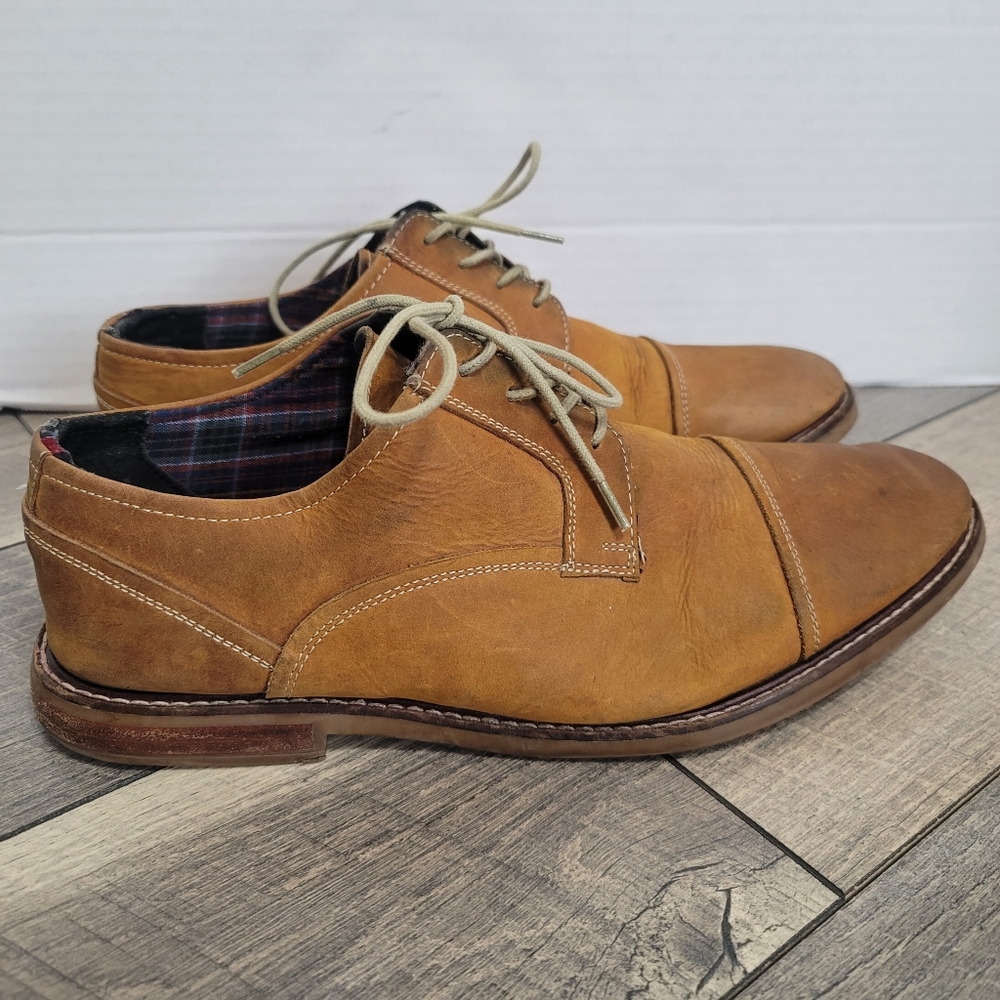 Ben Sherman Brent Leather Cap Toe Derby Dress Shoes Sz12
